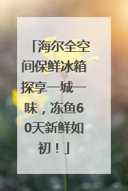 海尔全空间保鲜冰箱探享一城一味，冻鱼60天新鲜如初！