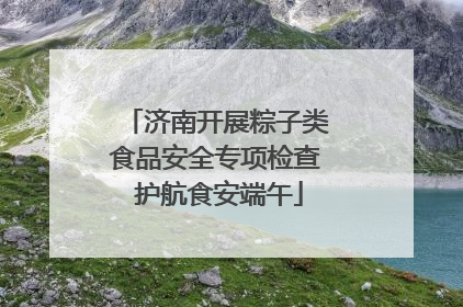 济南开展粽子类食品安全专项检查 护航食安端午