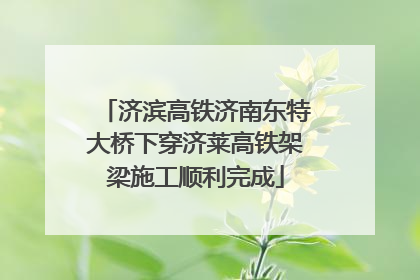 济滨高铁济南东特大桥下穿济莱高铁架梁施工顺利完成
