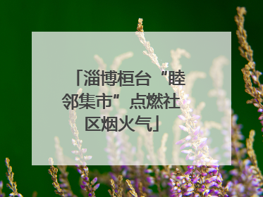 淄博桓台“睦邻集市”点燃社区烟火气