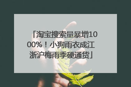 淘宝搜索量暴增1000%！小狗雨衣成江浙沪梅雨季硬通货
