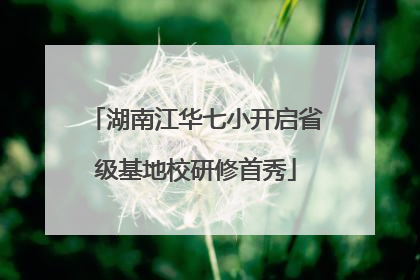 湖南江华七小开启省级基地校研修首秀