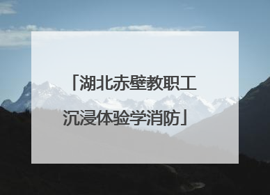 湖北赤壁教职工沉浸体验学消防