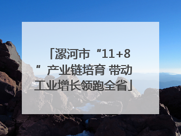 漯河市“11+8”产业链培育 带动工业增长领跑全省