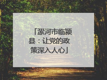 漯河市临颍县：让党的政策深入人心