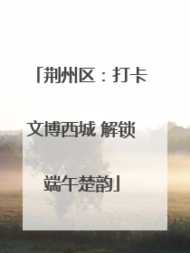 荆州区：打卡文博西城 解锁端午楚韵