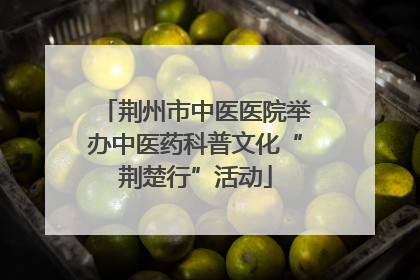 荆州市中医医院举办中医药科普文化“荆楚行”活动