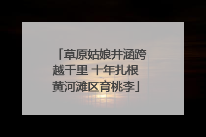 草原姑娘井涵跨越千里 十年扎根黄河滩区育桃李