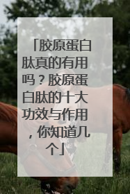 胶原蛋白肽真的有用吗？胶原蛋白肽的十大功效与作用，你知道几个