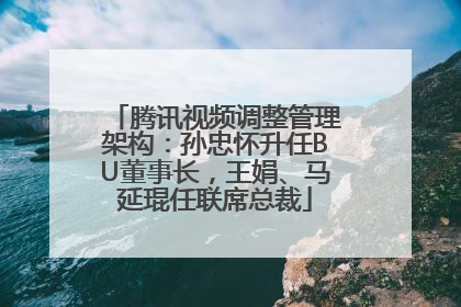 腾讯视频调整管理架构：孙忠怀升任BU董事长，王娟、马延琨任联席总裁