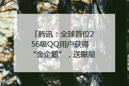 腾讯：全球首位256级QQ用户获得“金企鹅”，送限量版神秘惊喜等礼物