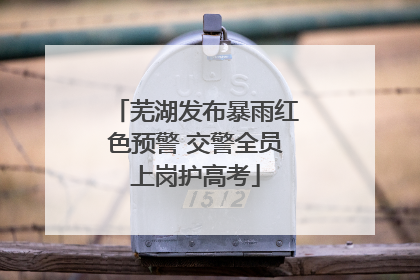 芜湖发布暴雨红色预警 交警全员上岗护高考
