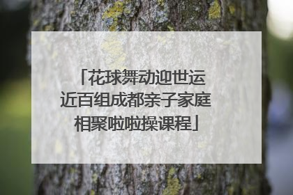 花球舞动迎世运 近百组成都亲子家庭相聚啦啦操课程