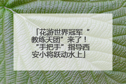 花游世界冠军“教练天团”来了！“手把手”指导西安小将跃动水上