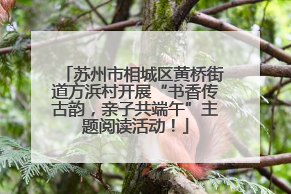 苏州市相城区黄桥街道方浜村开展“书香传古韵，亲子共端午”主题阅读活动！