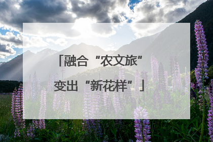 融合“农文旅” 变出“新花样”