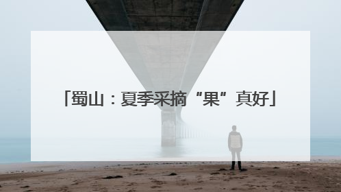 蜀山：夏季采摘“果”真好