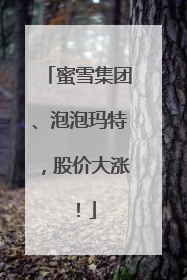 蜜雪集团、泡泡玛特，股价大涨！