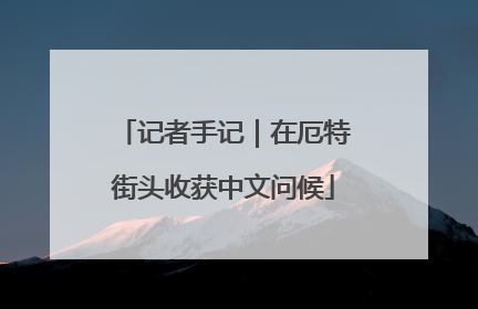 记者手记｜在厄特街头收获中文问候