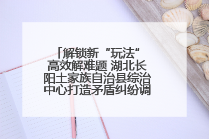 解锁新“玩法” 高效解难题 湖北长阳土家族自治县综治中心打造矛盾纠纷调处“终点站”