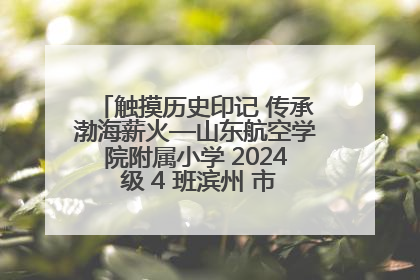 触摸历史印记 传承渤海薪火—山东航空学院附属小学 2024 级 4 班滨州 市档案馆研学实践活动