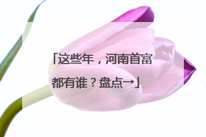 这些年，河南首富都有谁？盘点→