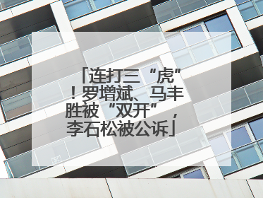 连打三“虎”！罗增斌、马丰胜被“双开”，李石松被公诉