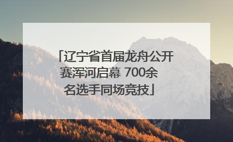 辽宁省首届龙舟公开赛浑河启幕 700余名选手同场竞技