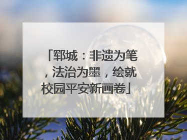 郓城：非遗为笔，法治为墨，绘就校园平安新画卷