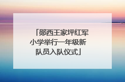 郧西王家坪红军小学举行一年级新队员入队仪式