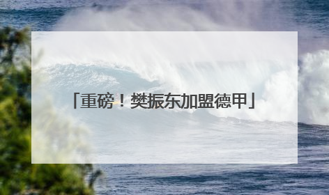 重磅！樊振东加盟德甲