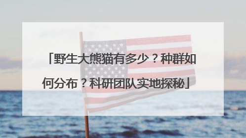野生大熊猫有多少？种群如何分布？科研团队实地探秘