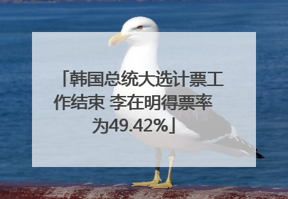 韩国总统大选计票工作结束 李在明得票率为49.42%