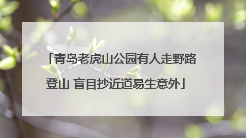 青岛老虎山公园有人走野路登山 盲目抄近道易生意外