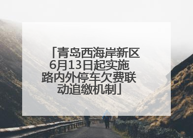 青岛西海岸新区6月13日起实施路内外停车欠费联动追缴机制