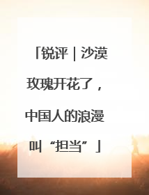 锐评｜沙漠玫瑰开花了，中国人的浪漫叫“担当”