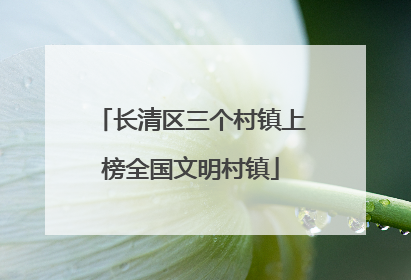 长清区三个村镇上榜全国文明村镇