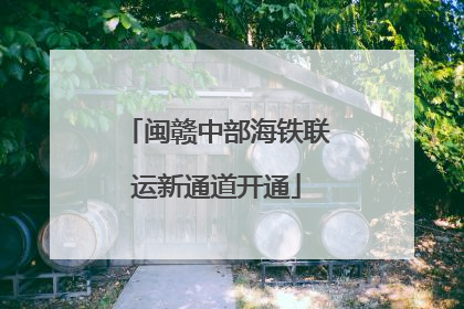 闽赣中部海铁联运新通道开通