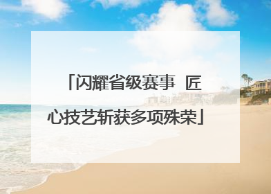 闪耀省级赛事  匠心技艺斩获多项殊荣