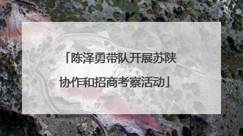 陈泽勇带队开展苏陕协作和招商考察活动