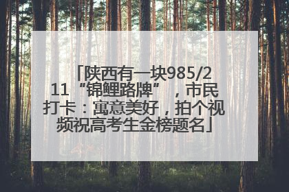 陕西有一块985/211“锦鲤路牌”，市民打卡：寓意美好，拍个视频祝高考生金榜题名