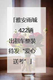 雅安雨城：422辆出租车整装待发“爱心送考”