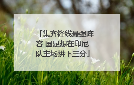 集齐锋线最强阵容 国足想在印尼队主场拼下三分