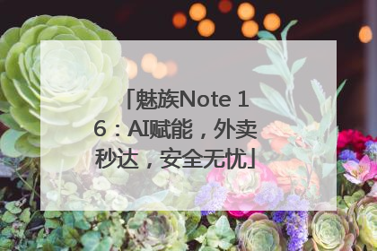 魅族Note 16：AI赋能，外卖秒达，安全无忧