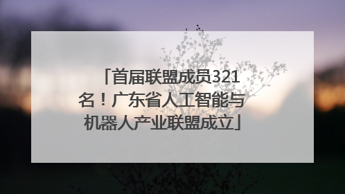 首届联盟成员321名！广东省人工智能与机器人产业联盟成立