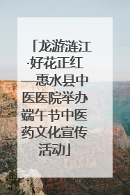 龙游涟江·好花正红—惠水县中医医院举办端午节中医药文化宣传活动