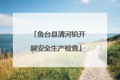 鱼台县清河镇开展安全生产检查