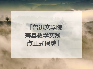 鲁迅文学院寿县教学实践点正式揭牌
