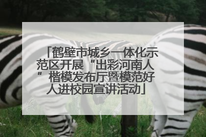 鹤壁市城乡一体化示范区开展“出彩河南人”楷模发布厅暨模范好人进校园宣讲活动