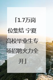 1.7万岗位集结 宁夏高校毕业生专场招聘火力全开